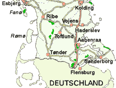 Kort over S�nderjylland (8 kb)