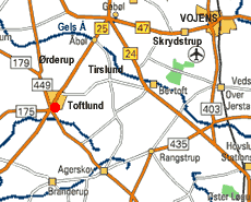 Kort over Toftlund og omegn (15 kb)